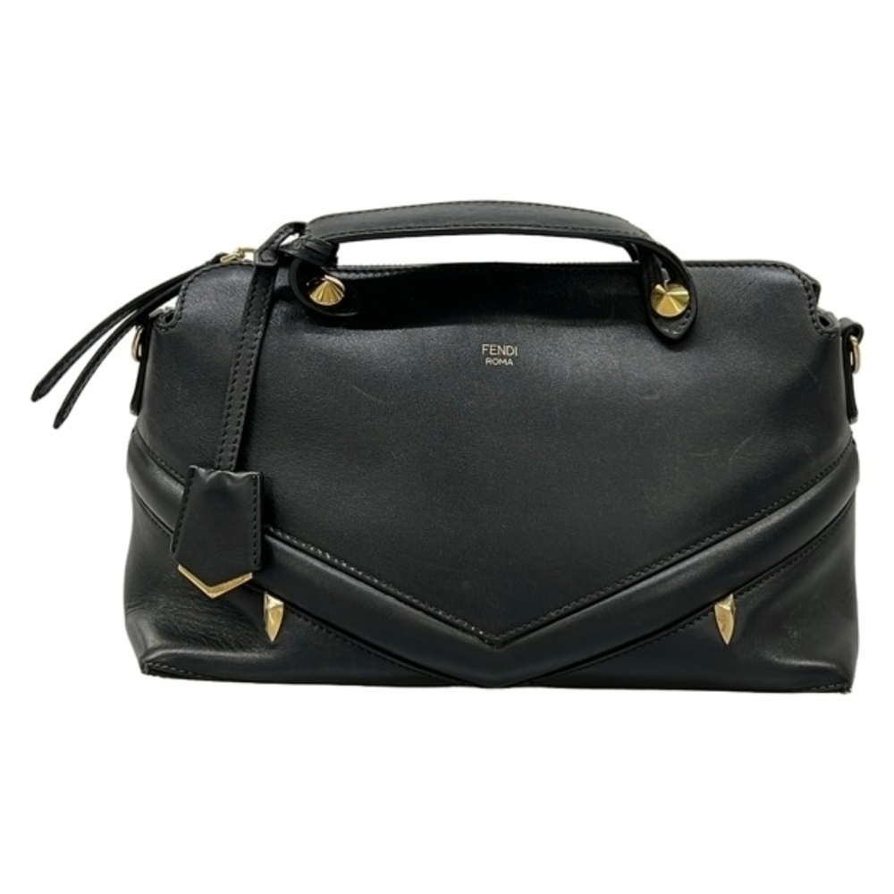 Fendi Handbag By The Way Leather Black Bag